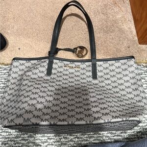 Michael Kors Black and Gray Tote Bag